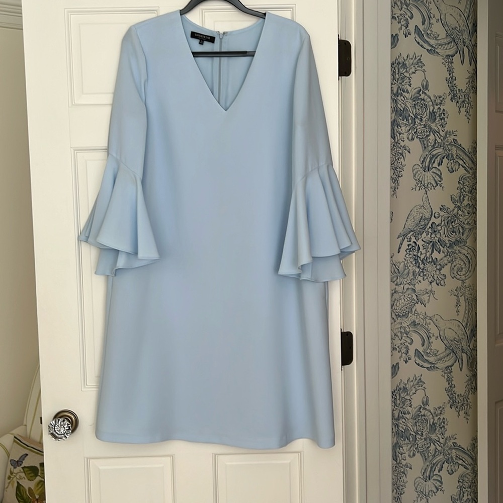 Laffayette 148 New York Light Blue Dress XL